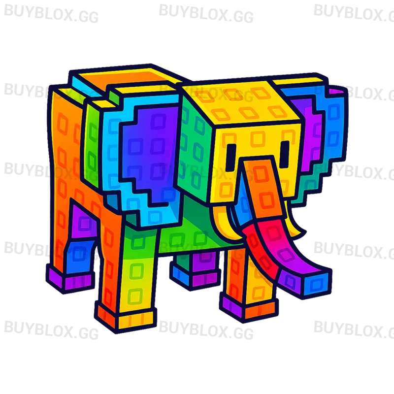 Rainbow Hatched Elephant